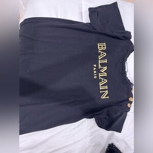 Black large balmain shirt